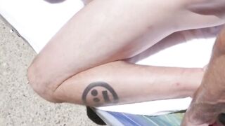 Oiled petite teen Aria Lee takes big cock and cum in mouth