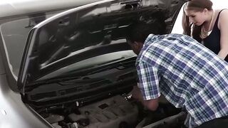 Bigtitty babe Alex Chance hammered by BBC after car trouble