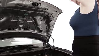 Bigtitty babe Alex Chance hammered by BBC after car trouble