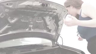 Bigtitty babe Alex Chance hammered by BBC after car trouble