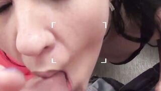 Horny nipples and pussy play by busty UK beauty before BJ