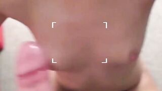 Horny nipples and pussy play by busty UK beauty before BJ