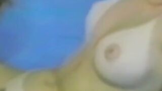 Big breasted amateur bimbo toyed by her perverted friend