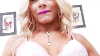 Cute tranny Agatha Mc Cartney shows her sexy piercings solo
