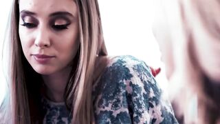 Haley Reed sitting on her guest Tasha Reign for pleasure