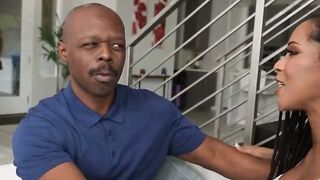 Big tit redhead joins black couple to spice things up