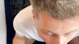 Young amateur Jake Worthy sucked dicks in a hotel room fulfilling his cock craving
