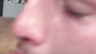 Twink gets hard while he is watched and gets banged