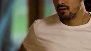 Shy guy draws and fucks his MILF stepmom