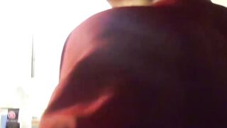 Busty mature babe fingers her pussy solo after shower