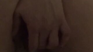 Busty mature babe fingers her pussy solo after shower