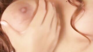 Sensual Asian tranny playing with her cock all alone