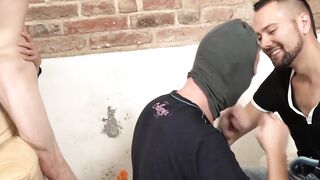 Hot men ball licking and cock sucking in hardcore group fun