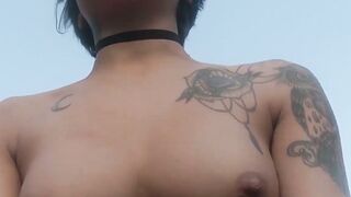 Gorgeous inked Gina Valentina outdoor fucked by policeman