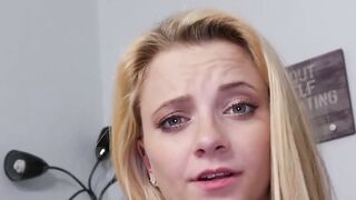 Cutie Riley Star eats stepdads jizz after had POV drilling