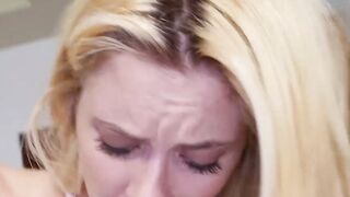 Cutie Riley Star eats stepdads jizz after had POV drilling