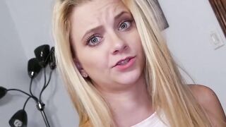 Cutie Riley Star eats stepdads jizz after had POV drilling