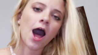 Cutie Riley Star eats stepdads jizz after had POV drilling