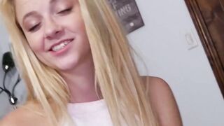 Cutie Riley Star eats stepdads jizz after had POV drilling