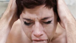 Nympho milf feds big fat cock down in her throat