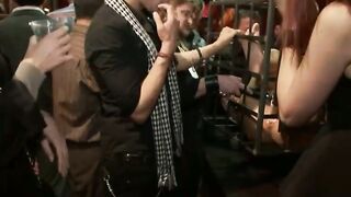 Slaves cattle prodded at BDSM party