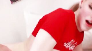 Adorable TS Lianna Lawson fucked and cum sprayed after BJ