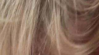 Naughty British stunner sucks and fucks senior man Jim