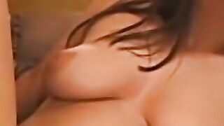 Busty young amateur fucking big cock POV style