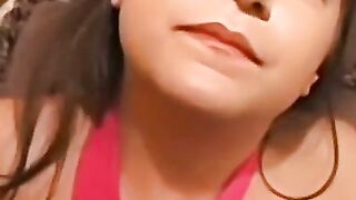 Busty young amateur fucking big cock POV style