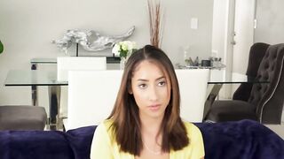 Cute Kira Perez gives sloppy blowjob and rides balls deep