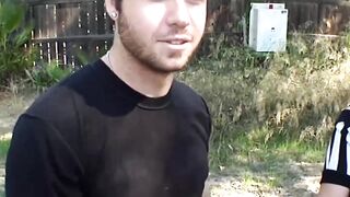 Pornstars pick up random guys to fuck for Halloween