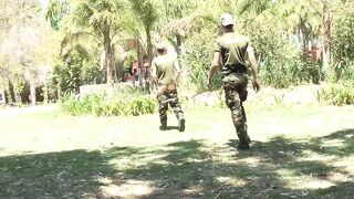 Jake Lotti and Loick Gauthier fills the barracks with their moans