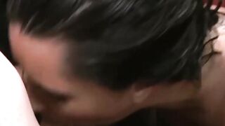 Young babes take massive dicks in their pussies in an orgy