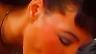 Black slim teen with hairy pussy loves pleasing white men