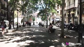 African guy picks up and bangs a freaky dark haired