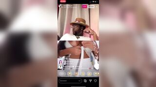 cougar SLIPS ON a STRIPTEASE FOR GOLD GAD ON INSTAGRAM