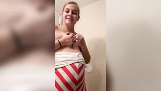 Pregnant Red Head Strokes her Belly!