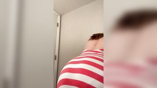 Pregnant Red Head Strokes her Belly!