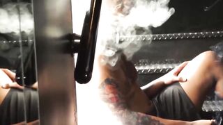 Slutty inked bottom Hakunabad offers his cock starved asshole to BBC stud Romance