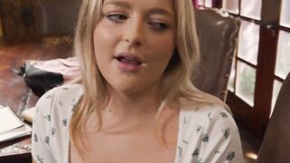 Teen deepthroating teacher's big cock