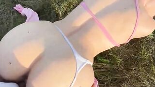 Hot housewife mom with a great body teaches sex, sucks cock and fucks outdoors