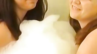 Amateur muff divers with big tits lick and finger each other