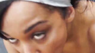 Ebony babe hidden cam pawnshop fucking after POV deepthroat