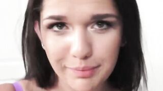 Hairy pussy babe April Dawn jizzed on after stepdad pounding