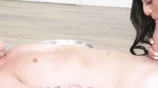 Stunning Violet Myers hammered after hot oiled up deepthroat