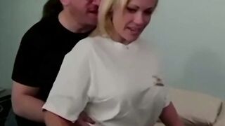 Dazzling amateur teases with her pussy before being rammed