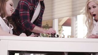TS babe Jenna Gargles hardcore spitroast interracial fucking