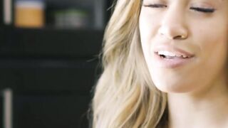 Sultry big boobed Samantha Lexi is ready to take on Jay Romeros dick