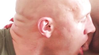 Big tits tranny Venus Lux ass drilling bald muscular hunk