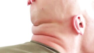 Big tits tranny Venus Lux ass drilling bald muscular hunk